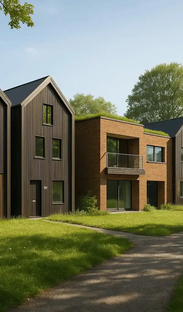 Conception d'un ensemble résidentiel moderne et écologique en bois par VDArchitecture.